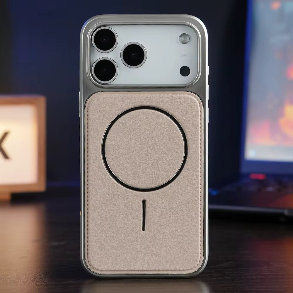 Deri Premium MagSafe Uyumlu iPhone Kılıfı – Manyetik Şarj Destekli, Şık ve Dayanıklı Koruma
