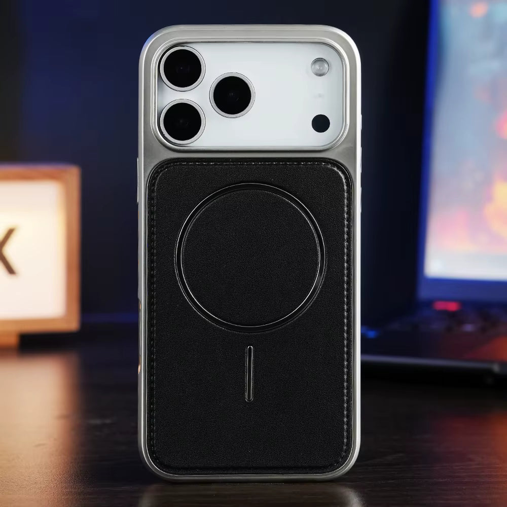 Deri Premium MagSafe Uyumlu iPhone Kılıfı – Manyetik Şarj Destekli, Şık ve Dayanıklı Koruma