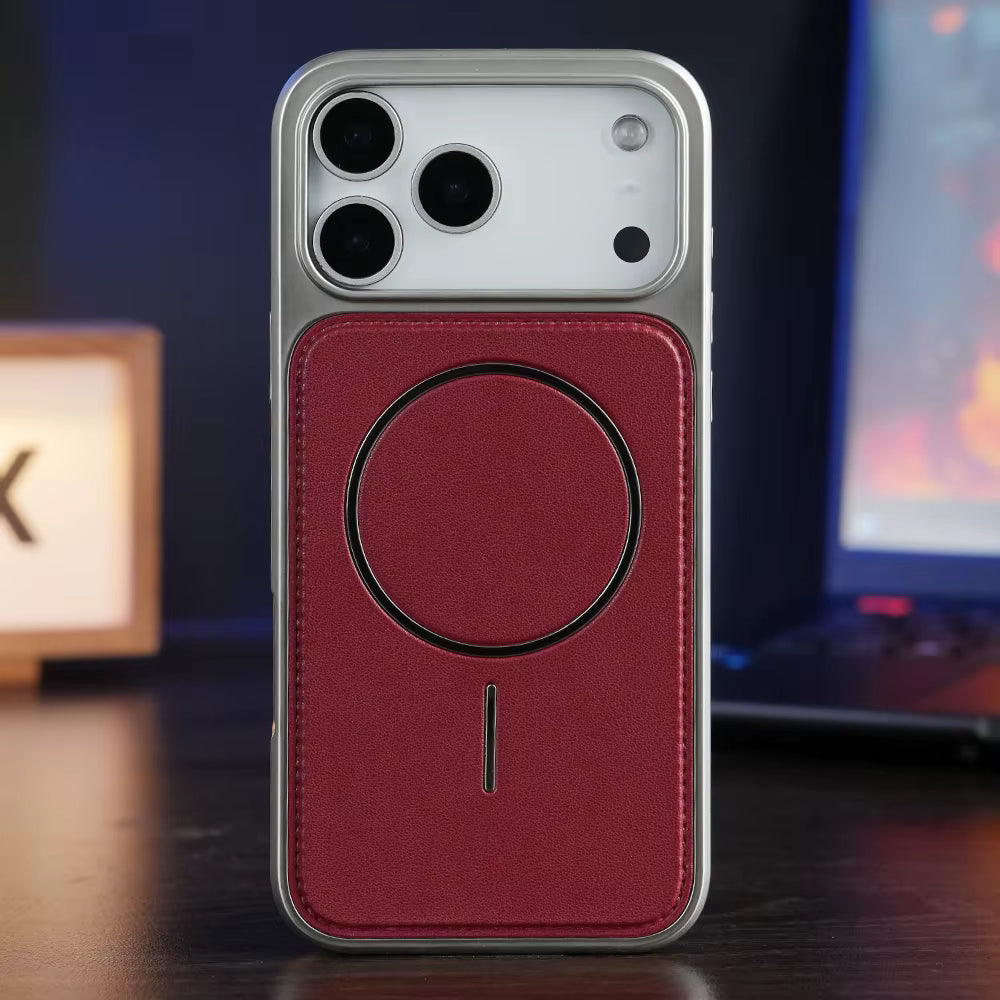 Deri Premium MagSafe Uyumlu iPhone Kılıfı – Manyetik Şarj Destekli, Şık ve Dayanıklı Koruma