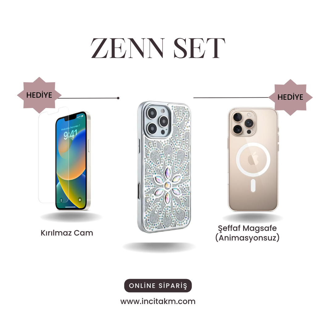 Zenn Taşlı Kılıf – Minimal ve Işıltılı Tasarım