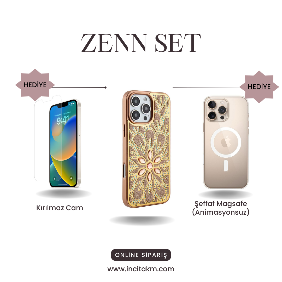 Zenn Taşlı Kılıf – Minimal ve Işıltılı Tasarım