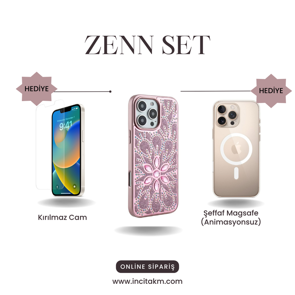 Zenn Taşlı Kılıf – Minimal ve Işıltılı Tasarım