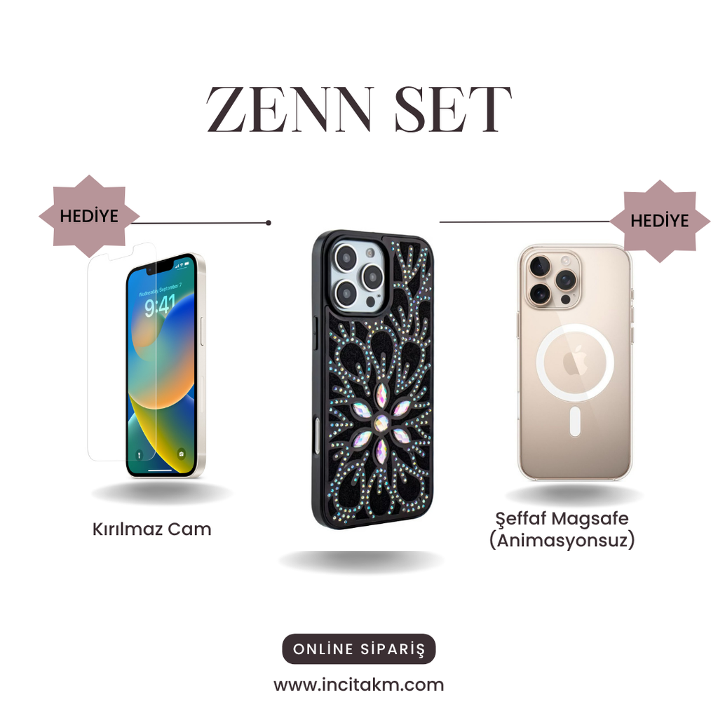 Zenn Taşlı Kılıf – Minimal ve Işıltılı Tasarım