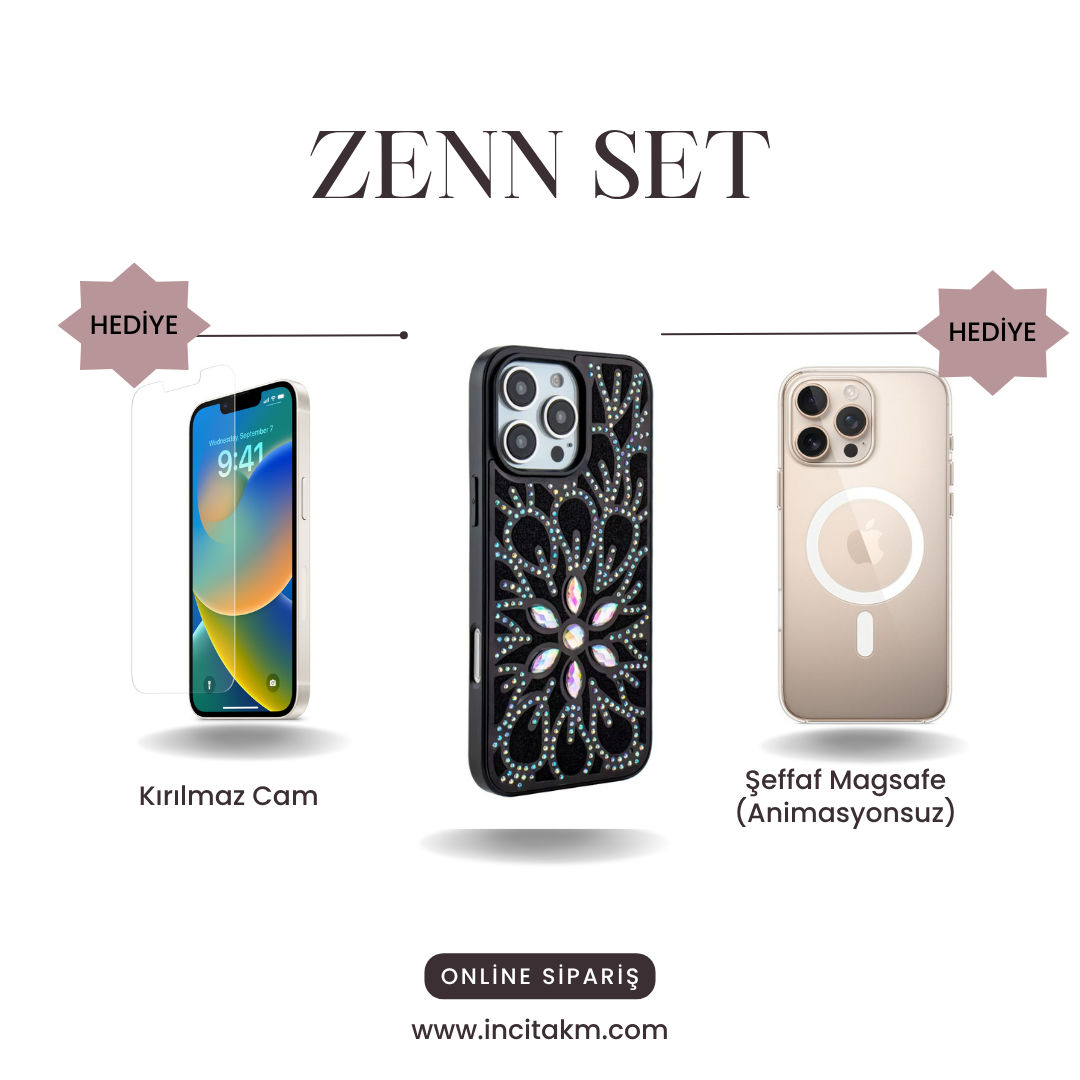Zenn Taşlı Kılıf – Minimal ve Işıltılı Tasarım